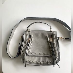 Vegan Leather Crossbody Saddle Bag